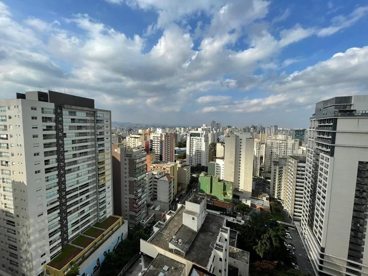 Appartement Unique 22º Estudio C/ Vista + Vaga Wifi R. Augusta Brazilië